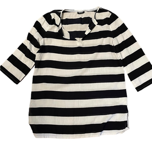 Nautica‎ Navy White Striped Swim Cover Up Tunic Women’s Large